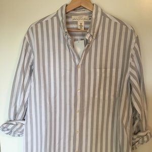 NWT Striped Long Sleeve Button Down, Mens Large
